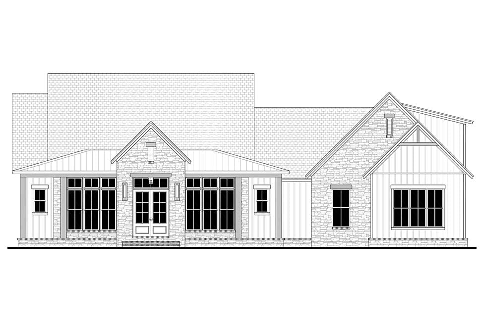 Country, Farmhouse Plan with 2278 Sq. Ft., 3 Bedrooms, 4 Bathrooms, 2.5 Car Garage Picture 4