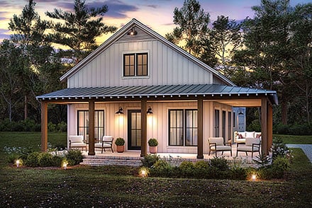 Barndominium Country Farmhouse Traditional Elevation of Plan 82920