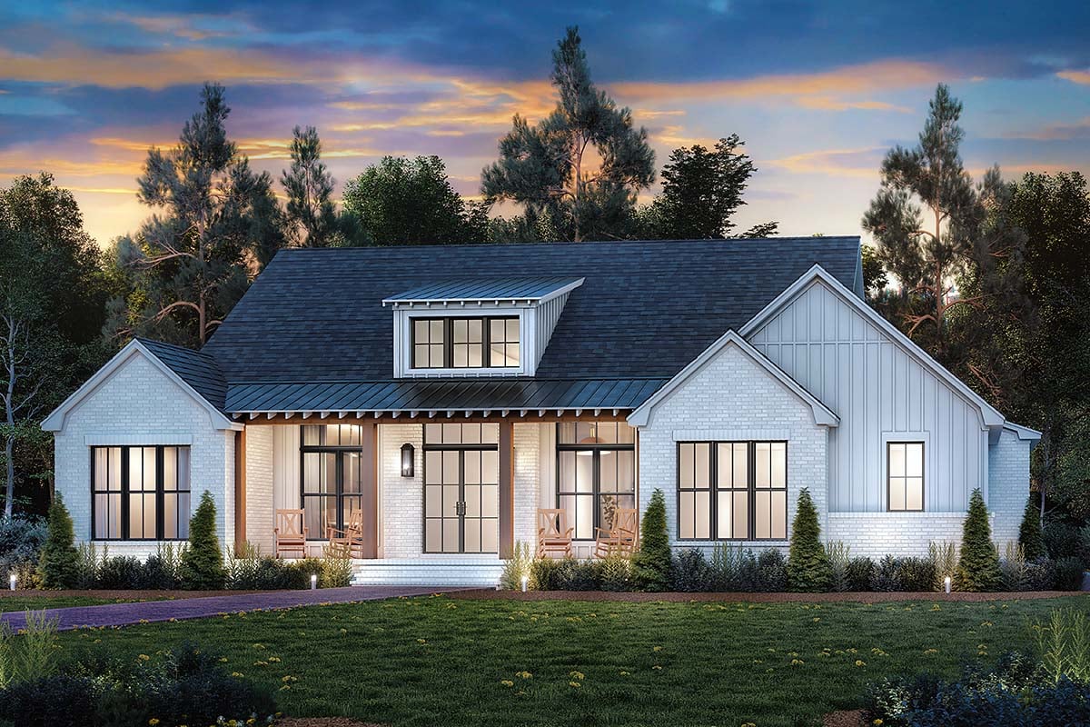 Country, Farmhouse, Traditional Plan with 2349 Sq. Ft., 3 Bedrooms, 3 Bathrooms, 2 Car Garage Elevation