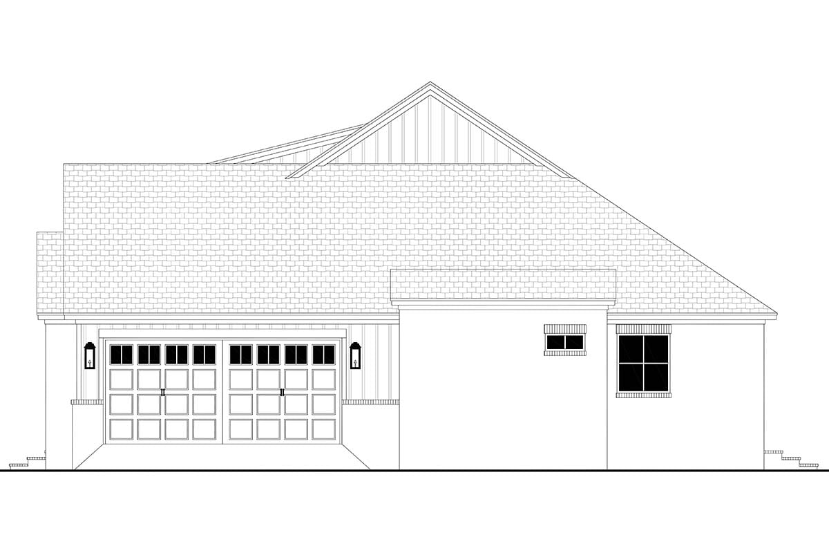 Country, Farmhouse, Traditional Plan with 2349 Sq. Ft., 3 Bedrooms, 3 Bathrooms, 2 Car Garage Picture 2