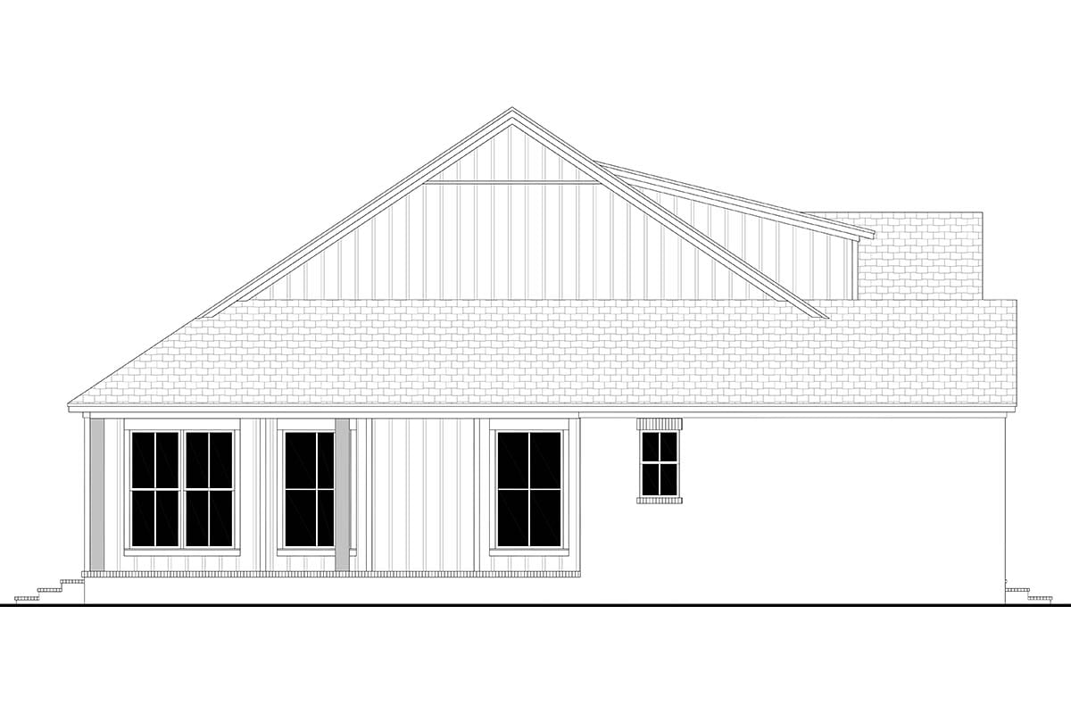 Country, Farmhouse, Traditional Plan with 2349 Sq. Ft., 3 Bedrooms, 3 Bathrooms, 2 Car Garage Picture 3
