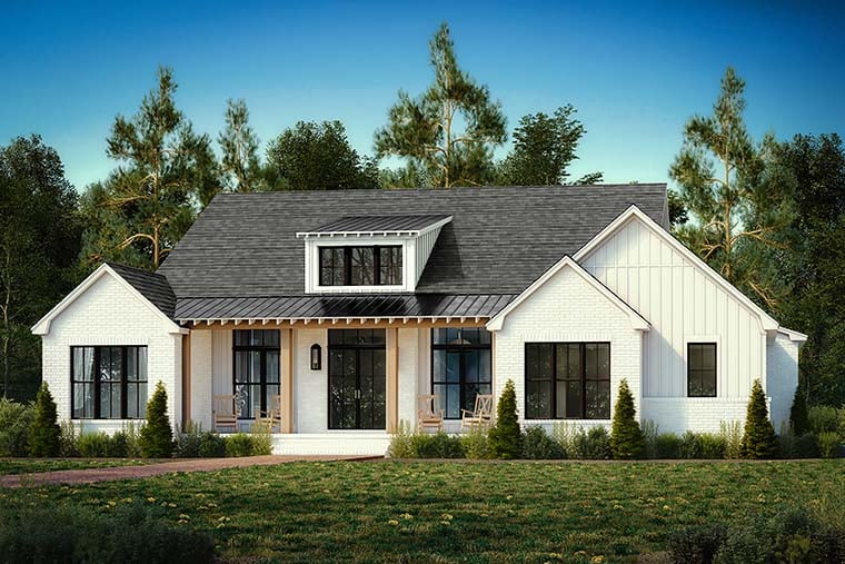 Country, Farmhouse, Traditional Plan with 2349 Sq. Ft., 3 Bedrooms, 3 Bathrooms, 2 Car Garage Picture 6