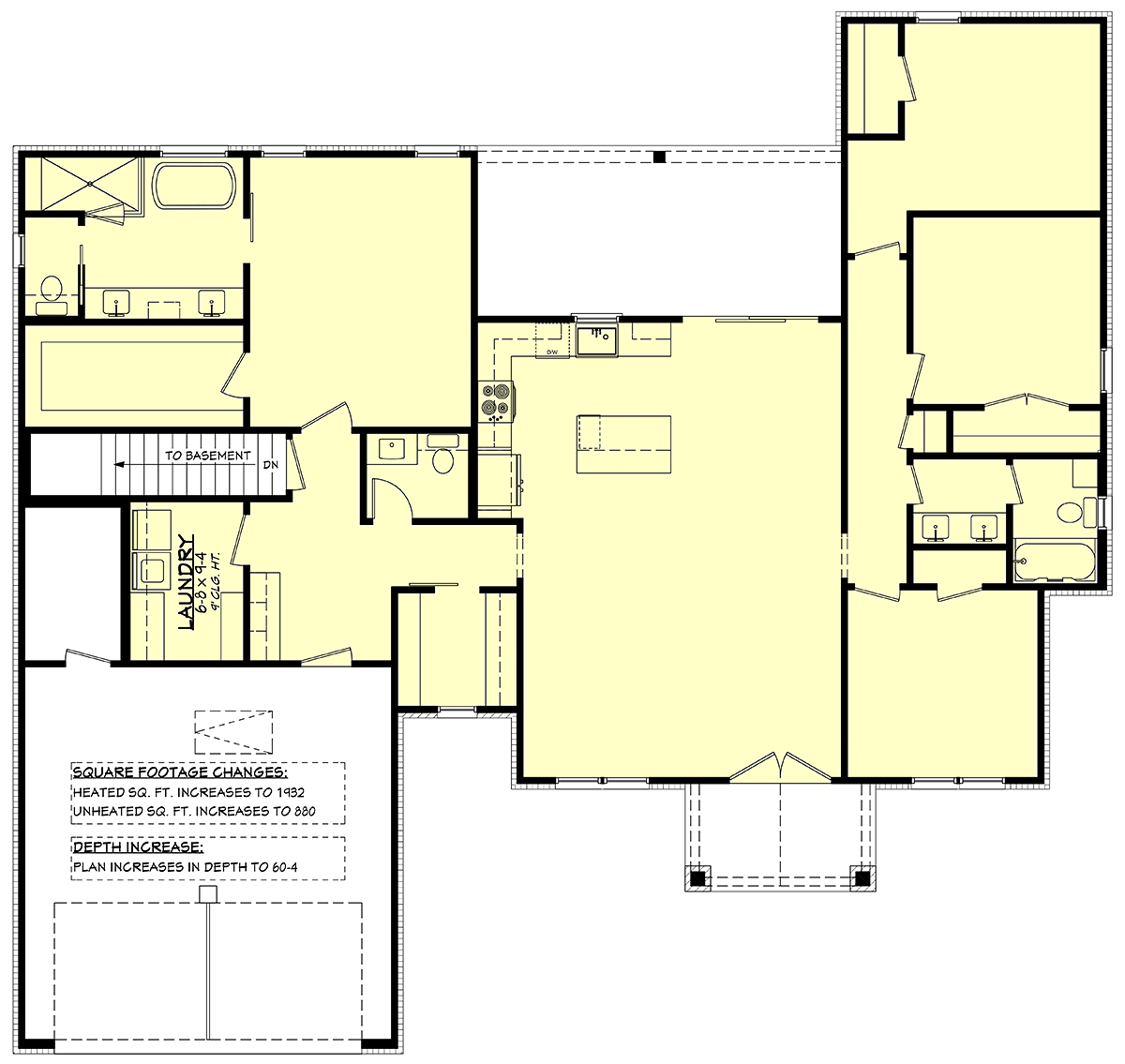 House Plan 82922 Alternate Level One