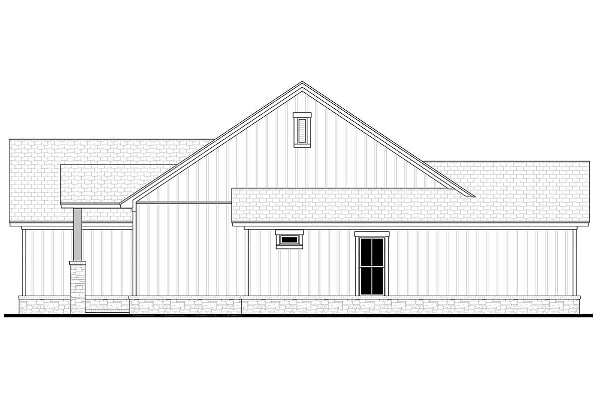 Cottage, Country, Craftsman, Farmhouse, Southern Plan with 1899 Sq. Ft., 4 Bedrooms, 3 Bathrooms, 2 Car Garage Picture 2