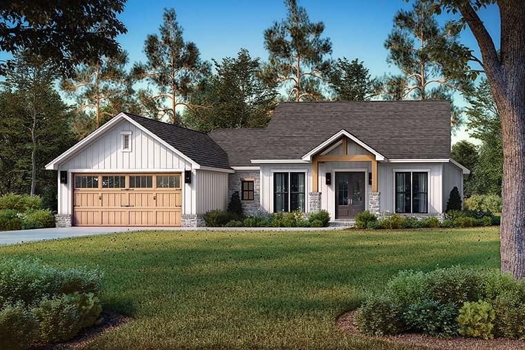 Cottage, Country, Craftsman, Farmhouse, Southern Plan with 1899 Sq. Ft., 4 Bedrooms, 3 Bathrooms, 2 Car Garage Picture 6