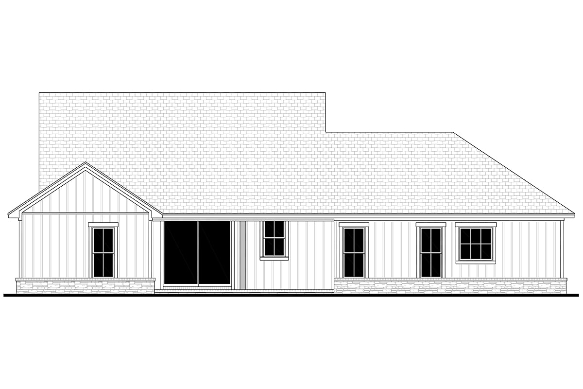 House Plan 82922 Rear Elevation