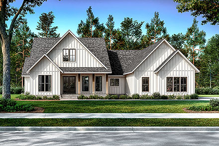 Country Craftsman Farmhouse Traditional Elevation of Plan 82924