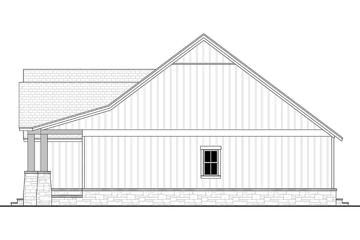 Country, Farmhouse, Traditional Plan with 1795 Sq. Ft., 3 Bedrooms, 2 Bathrooms, 2 Car Garage Picture 2