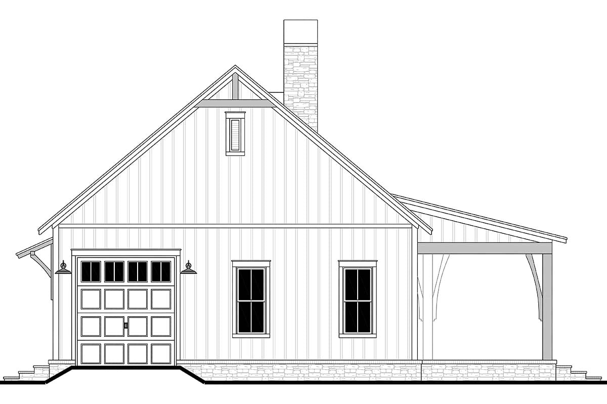 Barndominium, Country, Farmhouse Plan with 1878 Sq. Ft., 3 Bedrooms, 3 Bathrooms, 3 Car Garage Picture 3