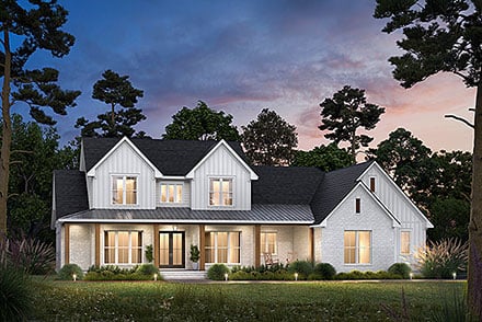 Country, Farmhouse, Southern House Plan 82957 with 5 Beds, 4 Baths, 2 Car Garage
