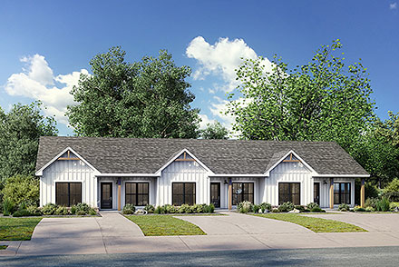 Country Craftsman Farmhouse Traditional Elevation of Plan 82962