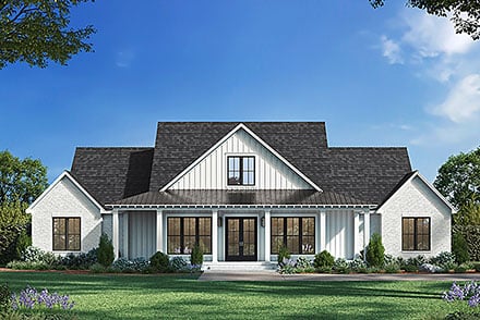 Country, Farmhouse, Southern House Plan 82963 with 4 Beds, 4 Baths, 2 Car Garage