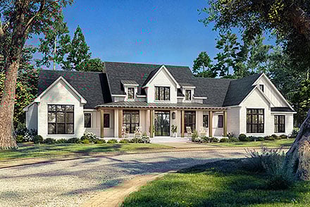 Contemporary Farmhouse Traditional Elevation of Plan 82979