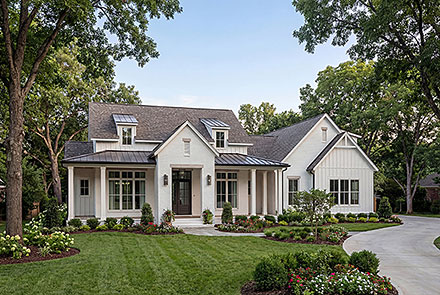 Farmhouse Southern Elevation of Plan 82991