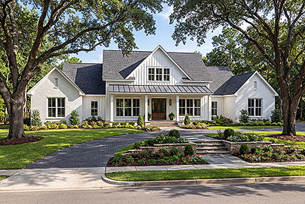Contemporary Country Farmhouse New American Traditional Elevation of Plan 82993