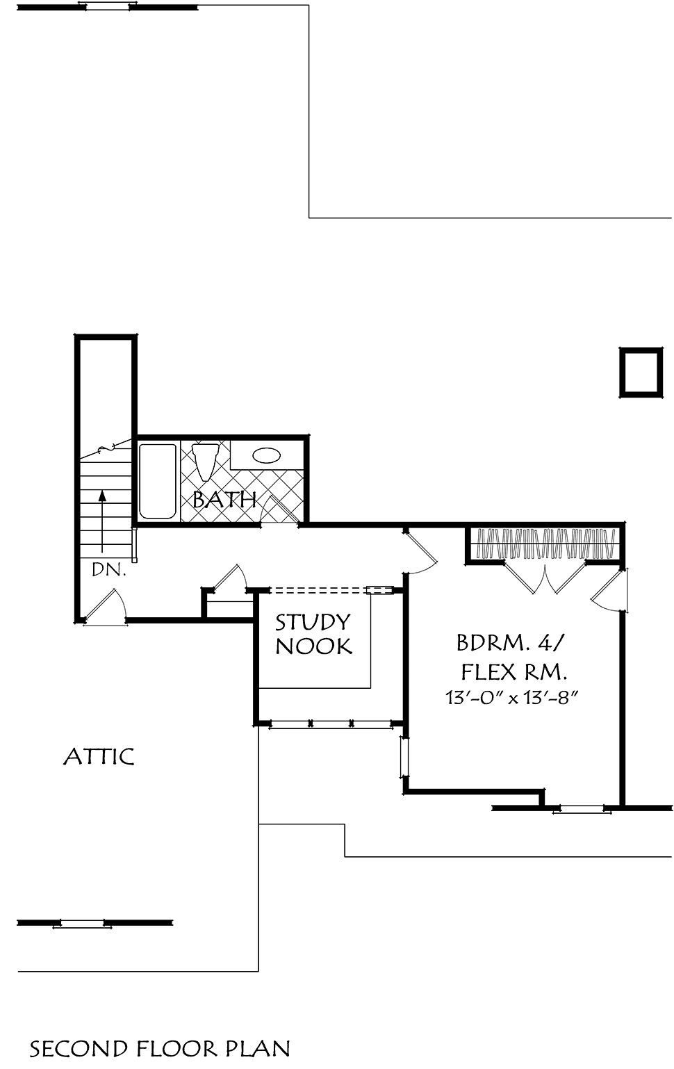 Bungalow Craftsman Tudor Victorian Level Two of Plan 83001