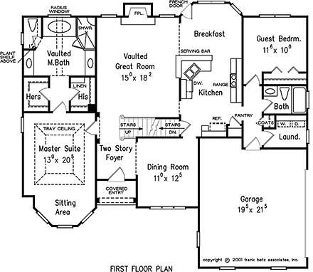 House Plan 83004 First Level Plan