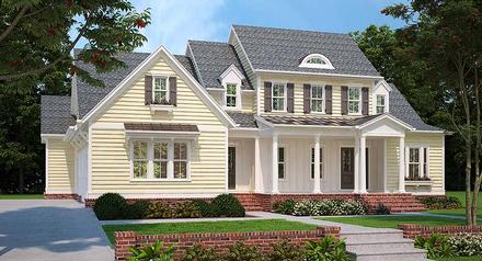 Country Farmhouse Modern Traditional Elevation of Plan 83005