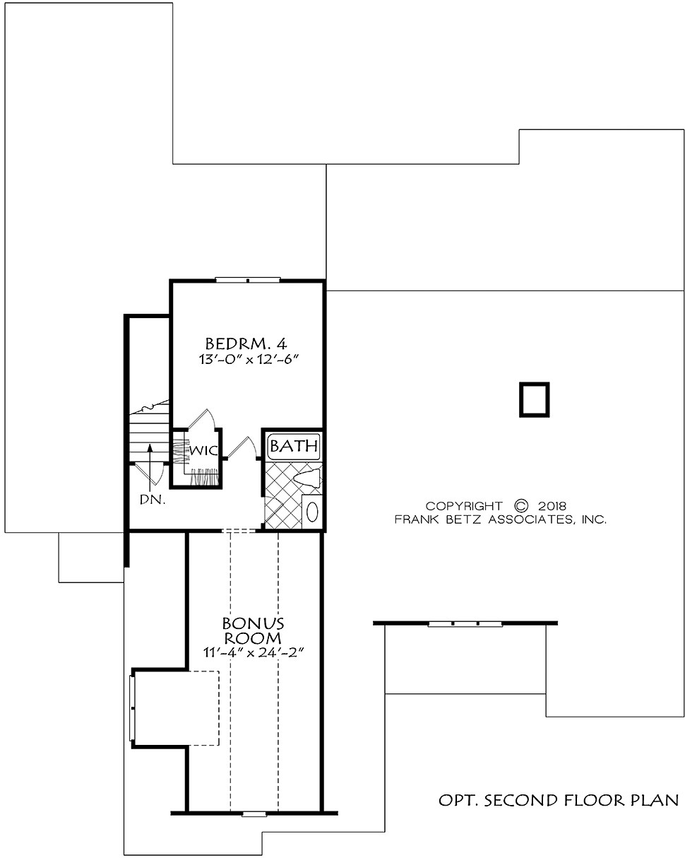 Bungalow Craftsman Traditional Tudor Level Two of Plan 83006