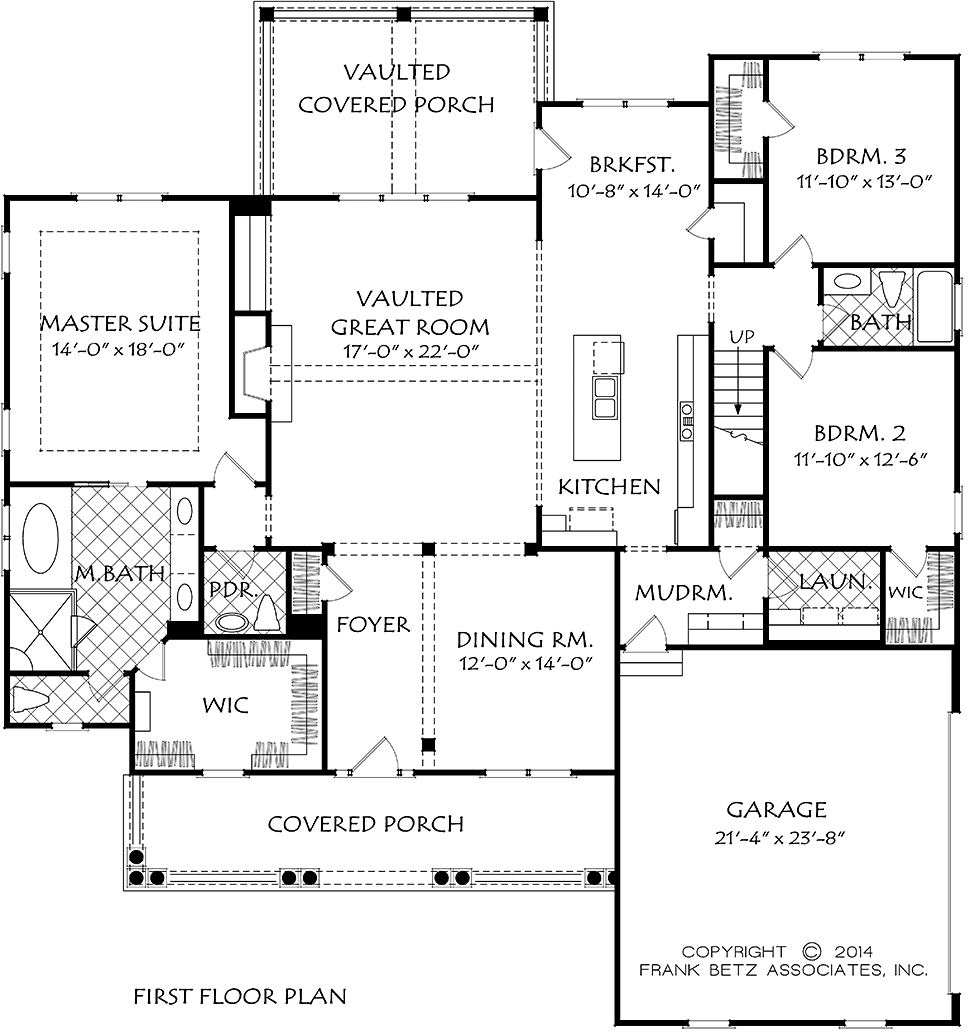 Country Craftsman European Traditional Tudor Level One of Plan 83009