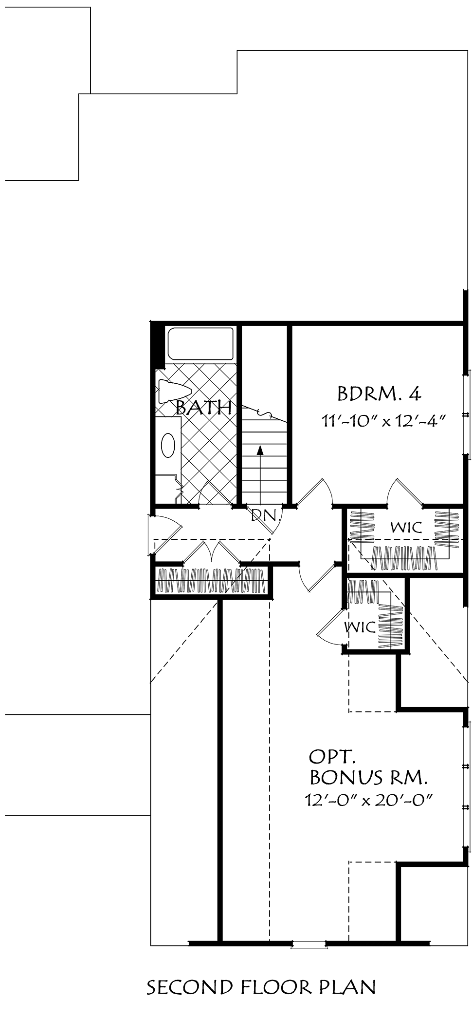 Country Craftsman European Traditional Tudor Level Two of Plan 83009