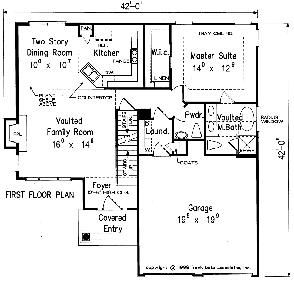 Colonial Southern Traditional Level One of Plan 83010