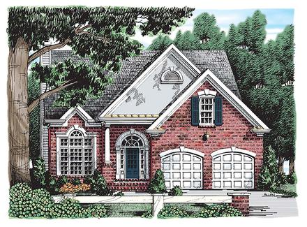 Colonial Southern Traditional Elevation of Plan 83010