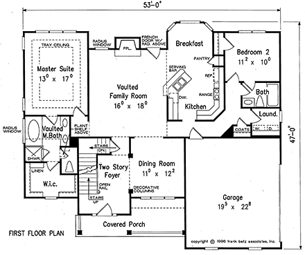 House Plan 83012 First Level Plan