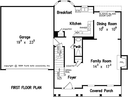 House Plan 83013 First Level Plan
