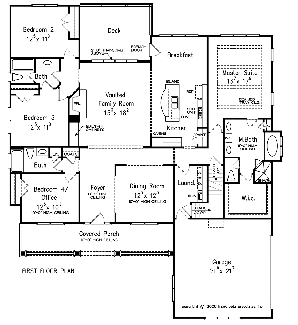 Bungalow Craftsman European Level One of Plan 83015