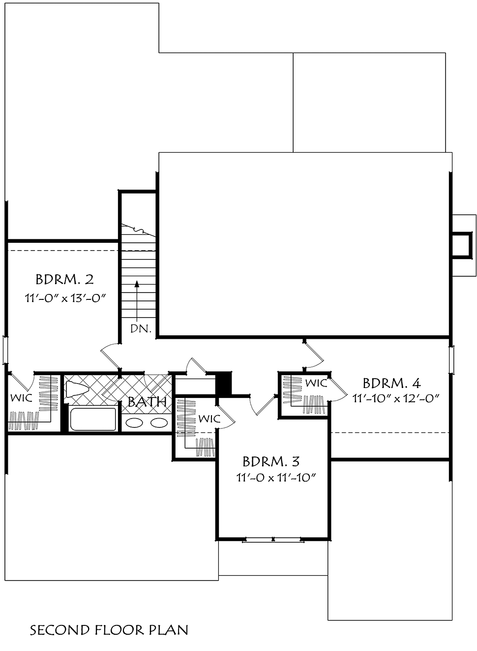 Bungalow Cottage Level Two of Plan 83016