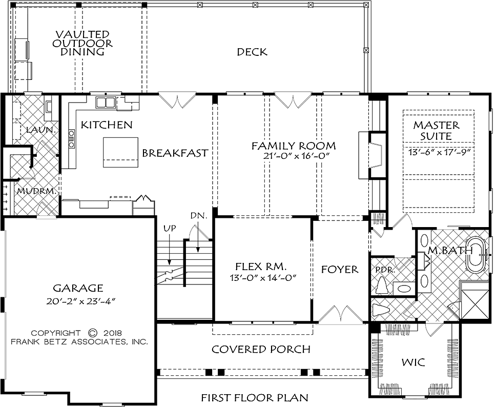 Country Craftsman Farmhouse Level One of Plan 83017