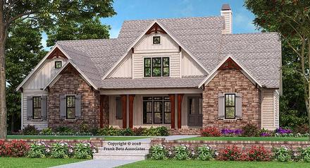 Country Craftsman Farmhouse Elevation of Plan 83017