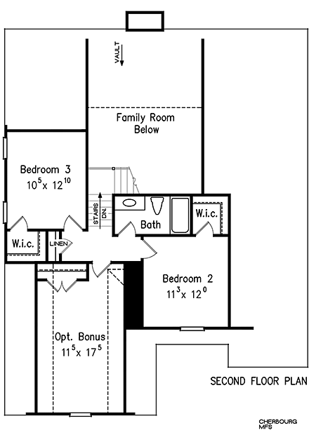 House Plan 83018 Second Level Plan