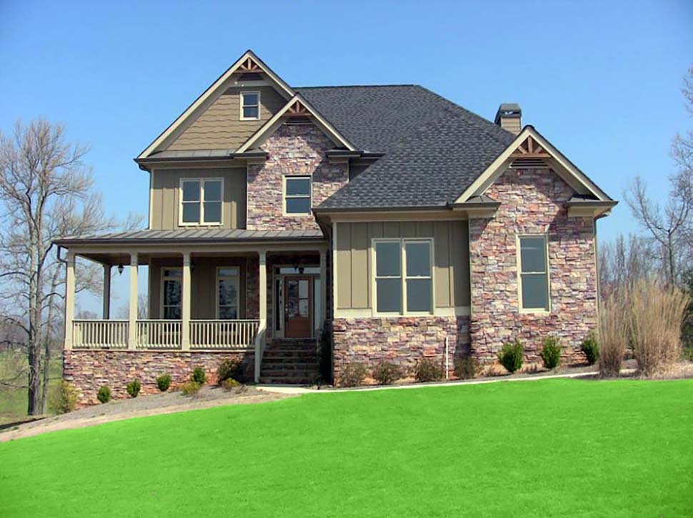 Craftsman, European, Farmhouse Plan with 2443 Sq. Ft., 4 Bedrooms, 3 Bathrooms, 2 Car Garage Picture 5