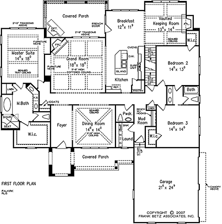 House Plan 83028 First Level Plan
