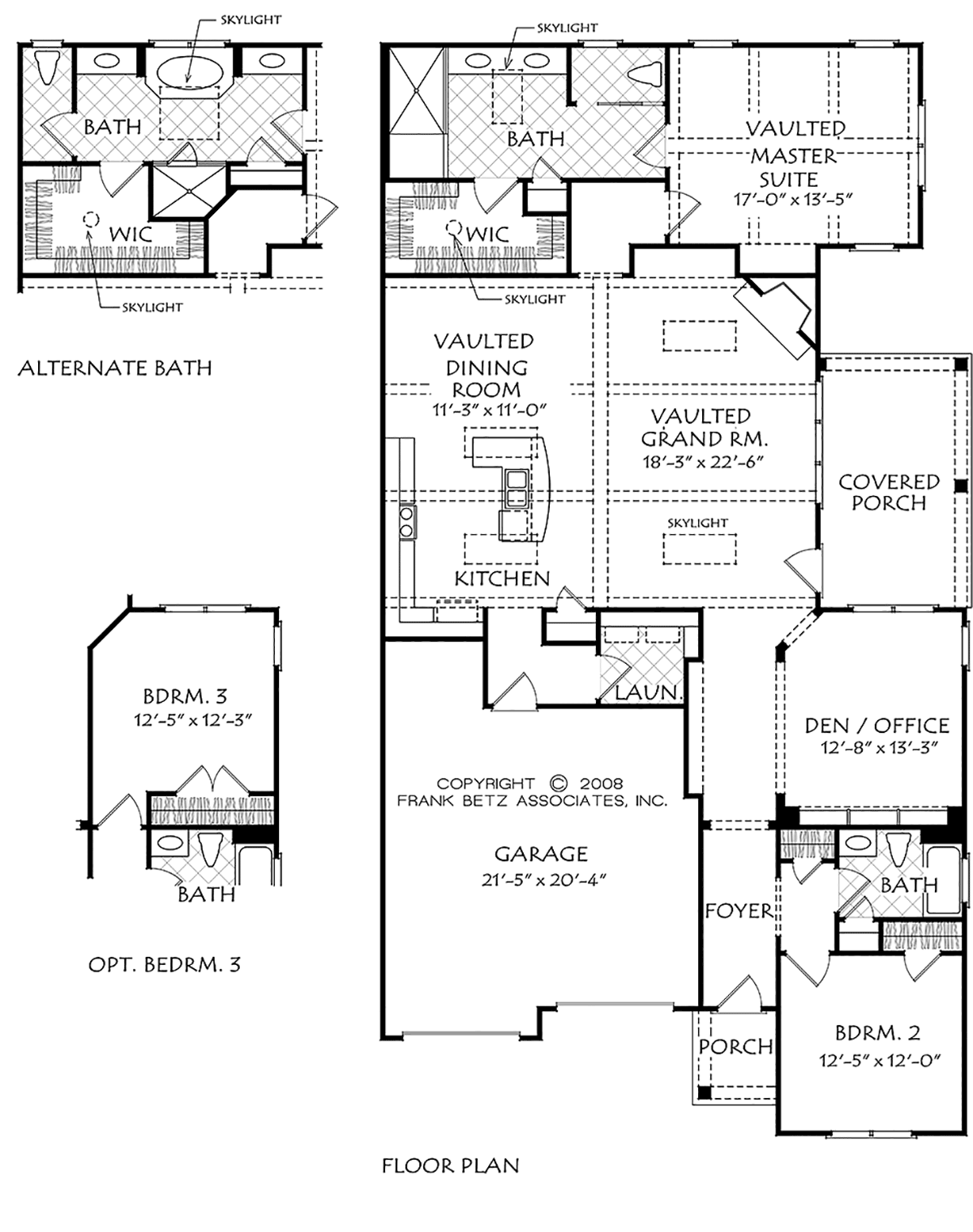 Cottage Traditional Level One of Plan 83030