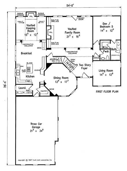 House Plan 83032 First Level Plan