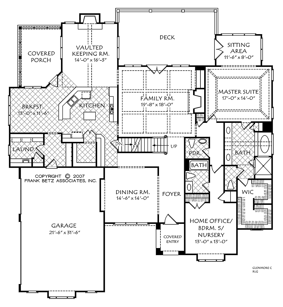 Cottage Country Traditional Level One of Plan 83035