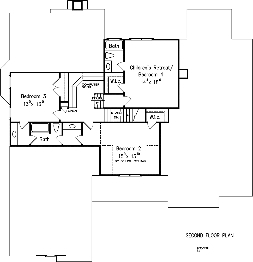 Craftsman Traditional Level Two of Plan 83037