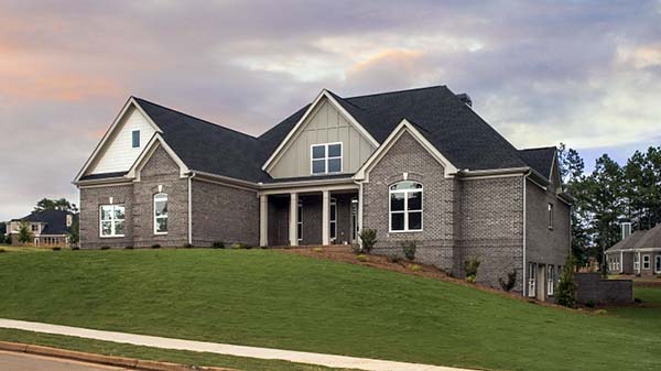Craftsman, Traditional Plan with 3629 Sq. Ft., 5 Bedrooms, 4 Bathrooms, 3 Car Garage Picture 2