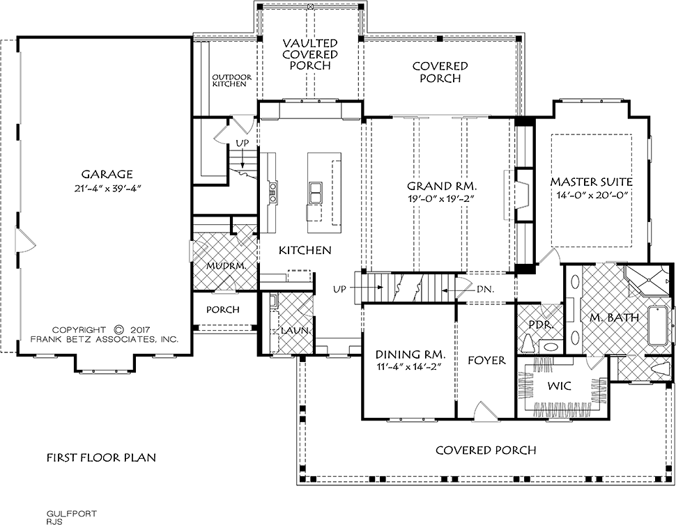 Country Farmhouse Southern Level One of Plan 83038