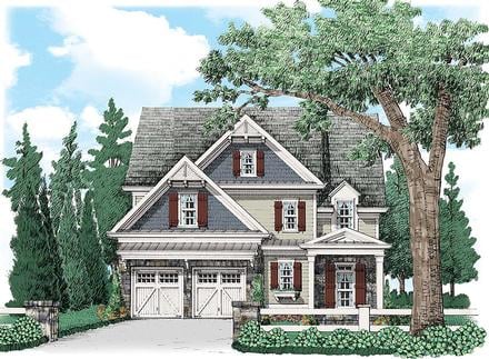 Colonial Craftsman Traditional Elevation of Plan 83040