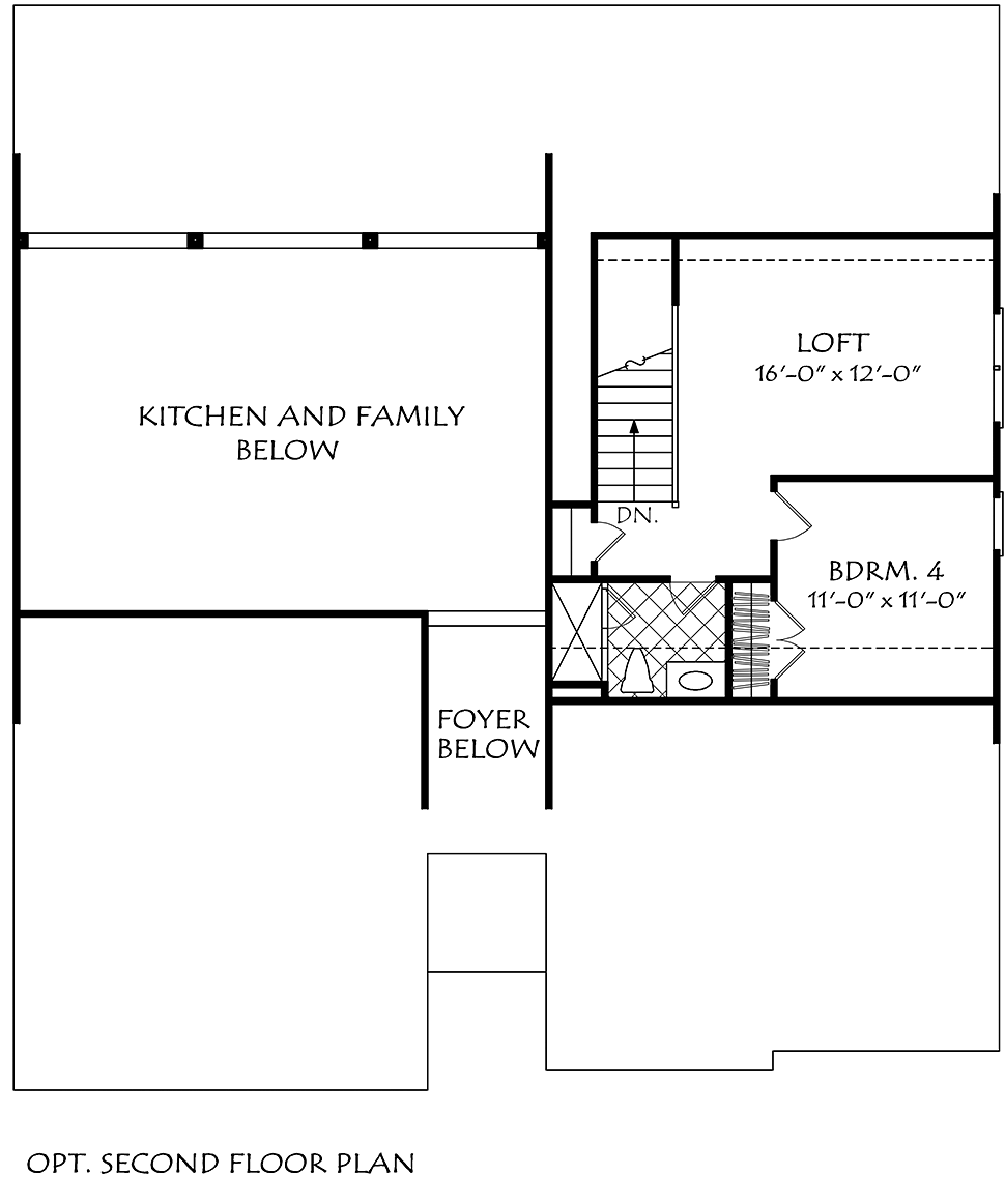 Bungalow Cottage Craftsman Level Two of Plan 83041