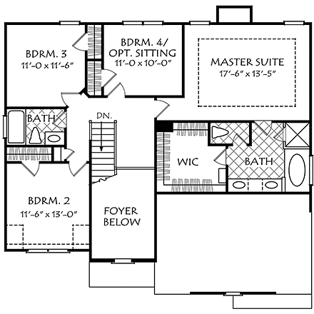 House Plan 83043 Second Level Plan