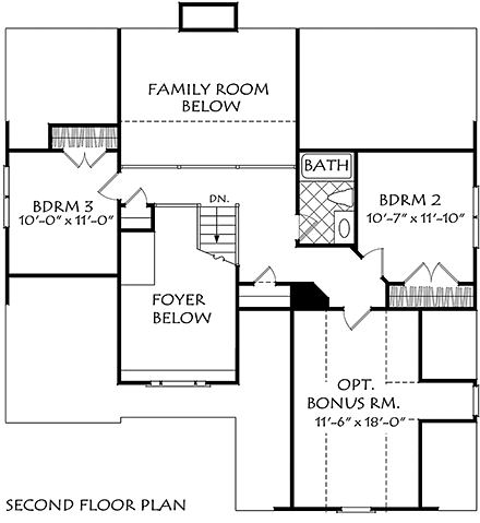 House Plan 83046 Second Level Plan