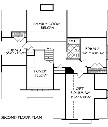 House Plan 83047 Second Level Plan