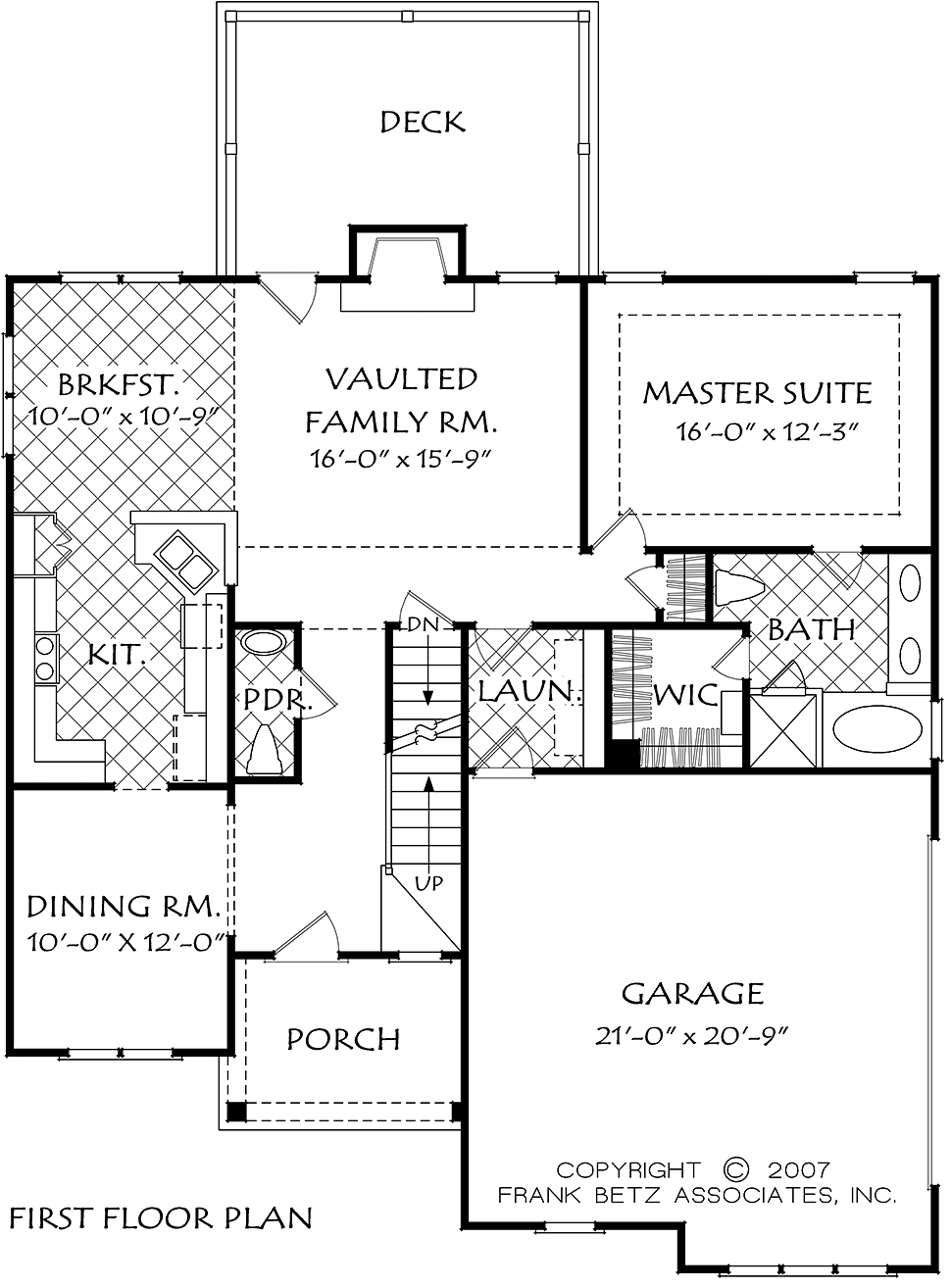 Colonial Southern Traditional Level One of Plan 83048