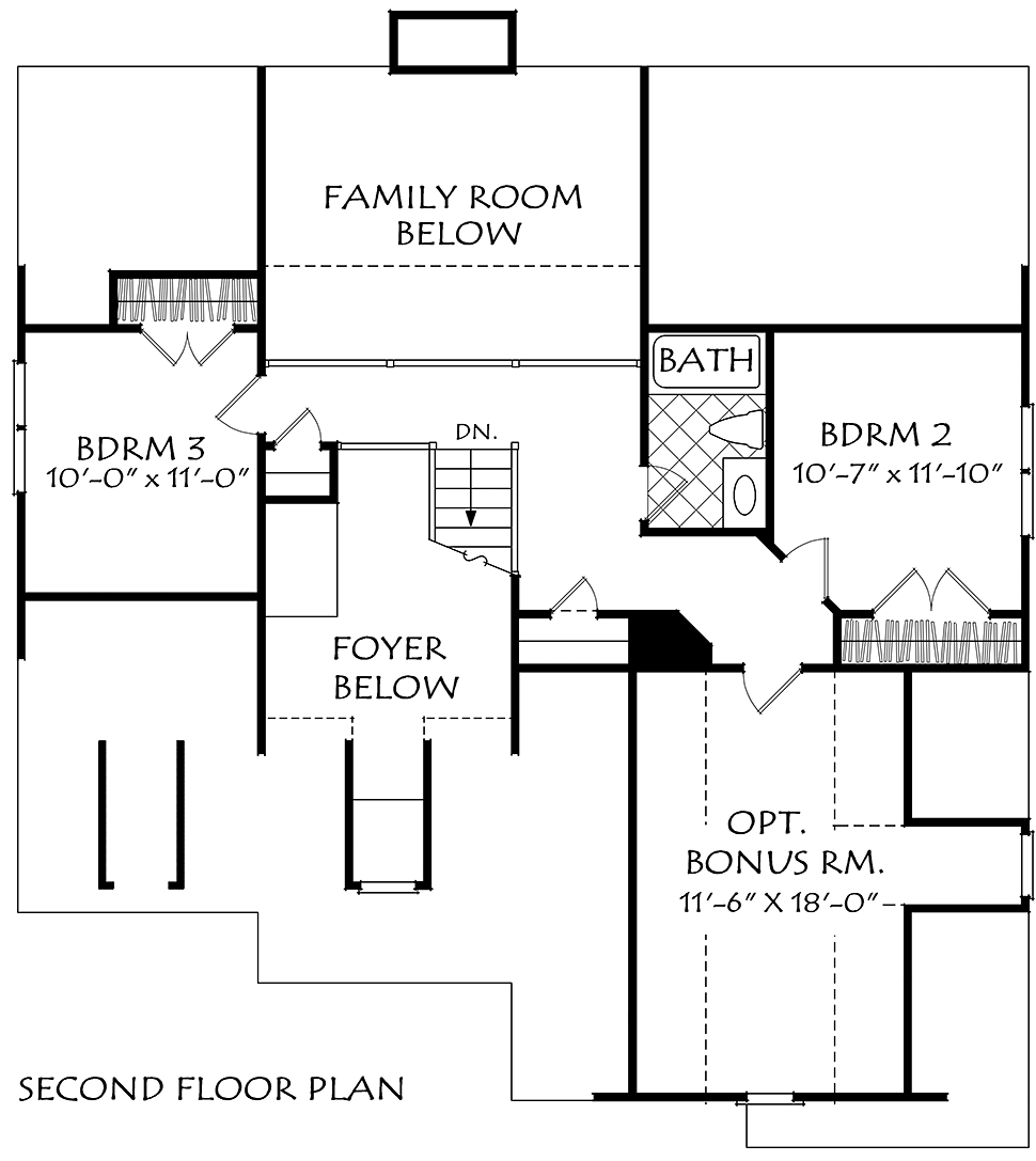 Colonial Southern Traditional Level Two of Plan 83048