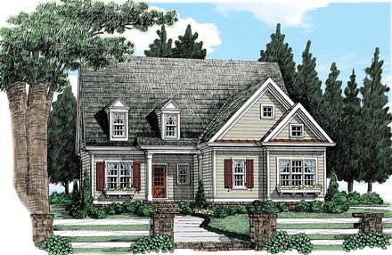 Colonial Southern Traditional Elevation of Plan 83048